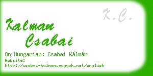 kalman csabai business card