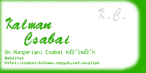 kalman csabai business card